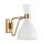 Wandlampe Metall in Weiß Messing E27 Retro Design