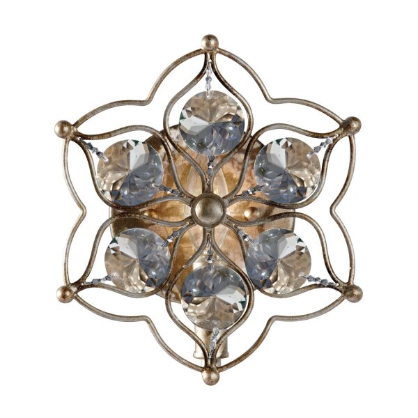 Lampe murale VELA Argent Floral Cristal Moderne Lampe