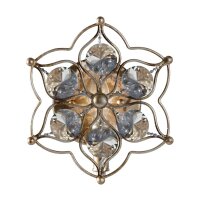 Lampe murale VELA Argent Floral Cristal Moderne Lampe