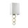 Wandleuchte Stoff Up Down Creme Messing antik Modern