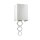 Wandlampe Creme Chrom Up Down E27 Stoff Metall Modern