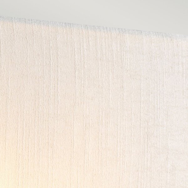 Wandlampe eckig Stoff Up Down E27 Creme Chrom