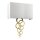 Wandleuchte Up Down in Creme Messing antik Stoff Metall