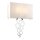 Applique murale Tissu Métal Crème Chrome Moderne Carré