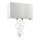 Applique murale Tissu Métal Crème Chrome Moderne Carré