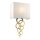 Wandlampe Creme Messing antik Up Down E27 Stoff Metall