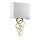 Wandlampe Creme Messing antik Up Down E27 Stoff Metall