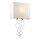 Wandlampe Up Down E27 Creme Chrom Stoff Metall