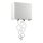 Wandlampe Up Down E27 Creme Chrom Stoff Metall