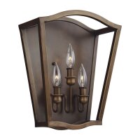 Wandleuchte innen Metall Vintage Design Messing antik