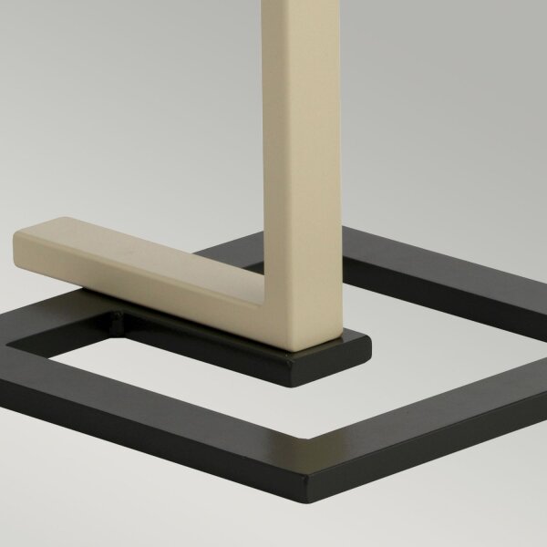 Stehleuchte Wohnzimmer 161 cm Modern Grau Creme
