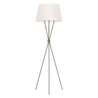 Lampadaire Trépied 140 cm petit métal tissu...