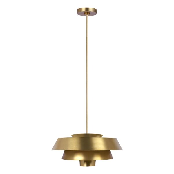 Deckenlampe Metall in Messing Ø46cm Mid Century