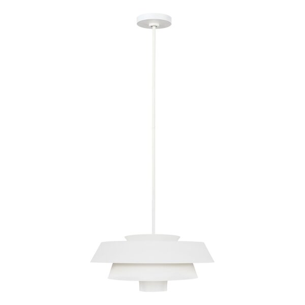Lampe de plafond blanc acier Ø46cm Vintage Mid Century