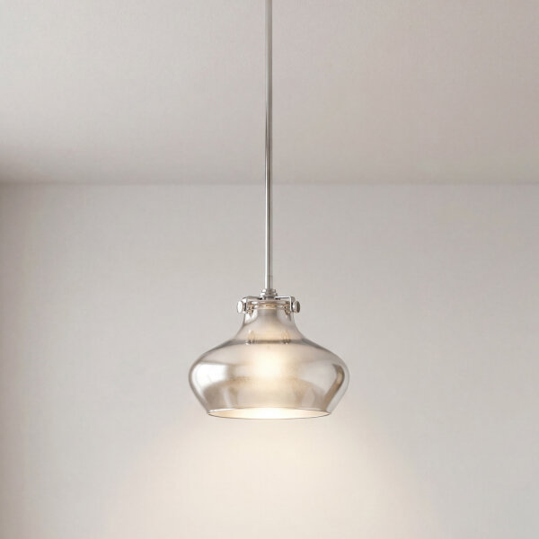 Deckenleuchte Metall in Chrom E27 Ø25cm SERENO