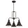 Plafonnier design industriel en bronze antique métal