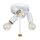 Deckenleuchte Stoff rund in Creme Messing antik