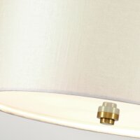 Plafonnier rond 46 cm tissu en laiton crème