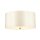 Plafonnier rond 46 cm tissu en laiton crème