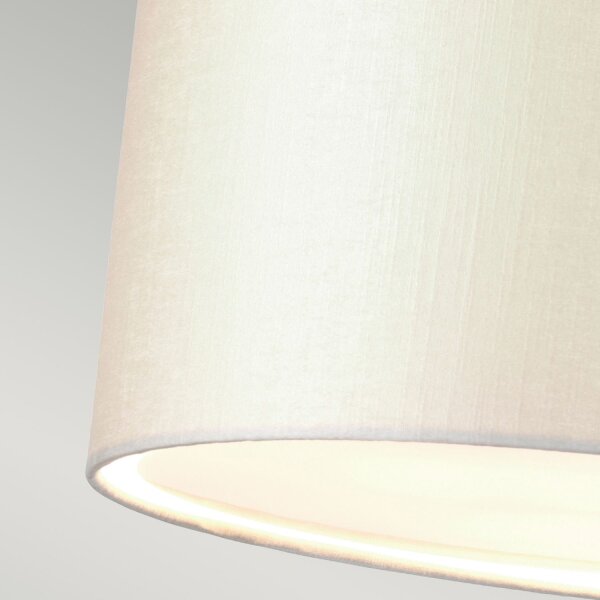 Deckenleuchte Stoff rund in Creme Chrom Ø46cm