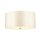 Deckenleuchte Stoff rund in Creme Chrom Ø46cm