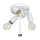 Deckenleuchte Stoff rund in Creme Chrom Ø46cm