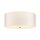 Plafonnier Tissu Abat-jour en laiton crème rond Ø56cm