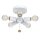 Plafonnier grand rond 66 cm tissu en laiton crème