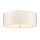 Deckenlampe Stoff Schirm in Creme Chrom rund 66 cm
