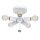 Deckenlampe Stoff Schirm in Creme Chrom rund 66 cm