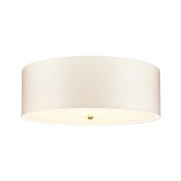Lampe de plafond tissu grand rond Ø76cm en laiton...
