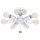 Deckenlampe Stoff groß rund Ø76cm in Creme Messing