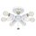 Plafonnier chambre salon crème chrome