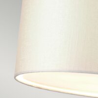 Plafonnier tissu crème laiton rond VARINDA