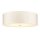 Plafonnier tissu crème laiton rond VARINDA