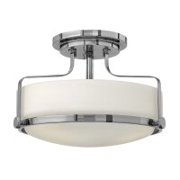 Deckenleuchte E27 Wei&szlig; Chrom Glas Metall &Oslash;37cm