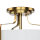 Deckenlampe Weiß Messing antik Jugendstil blendarm