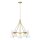 Deckenlampe Metall in Weiß Messing Ø81cm Retro