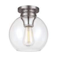 Lampe de plafond verre m&eacute;tal Abat-jour...