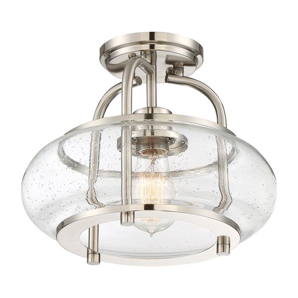 Vintage Deckenlampe Glas Metall 25cm E27 FELI