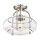 Vintage Deckenlampe Glas Metall 25cm E27 FELI