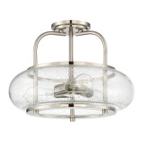 Lampe de plafond verre métal Ø41cm...