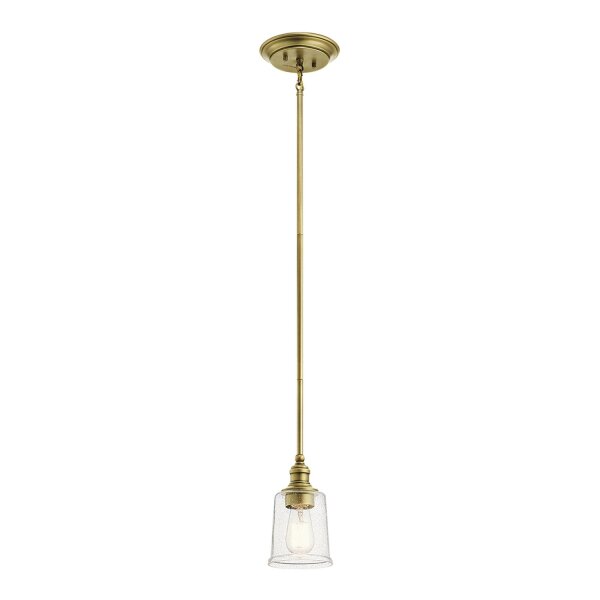 Lampe de plafond E27 en laiton Ø13cm verre métal Art Nouveau