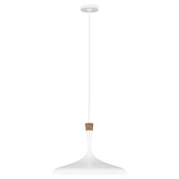 Suspension Blanc Métal Bois Ø48cm...