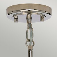 Hängelampe Grau Nickel Glas Metall Kugelschirm