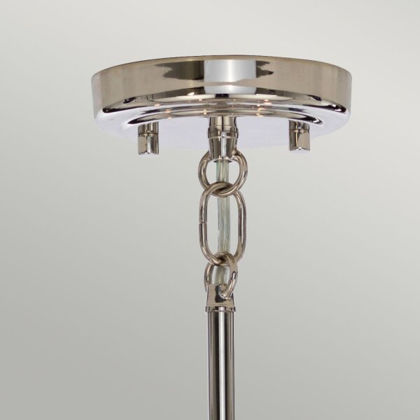 Hängelampe Grau Nickel 9x E14 Metall Glas LILINIA
