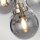 Hängelampe Grau Nickel 9x E14 Metall Glas LILINIA
