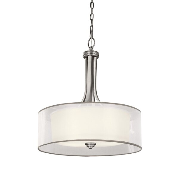Lampe à suspendre blanc étain antique Ø51cm faible éblouissement 4x E27