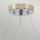 Lampe à suspendre tissu rond Ø36cm en crème chrome éblouissant