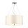 Lampe à suspendre Abat-jour en tissu rond Ø46cm en crème chrome NASIA